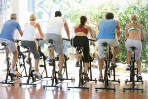 photo of people in spin class